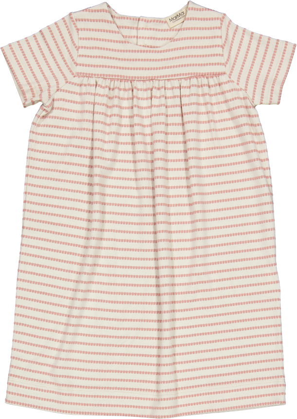 MarMar kjole, kjole til pige, stribet kjole, kjole fra Marmar, kjole i coral haze stripe, Dorthea SS Modal Kjole Coral Haze Stripe, coral stribet kjole.