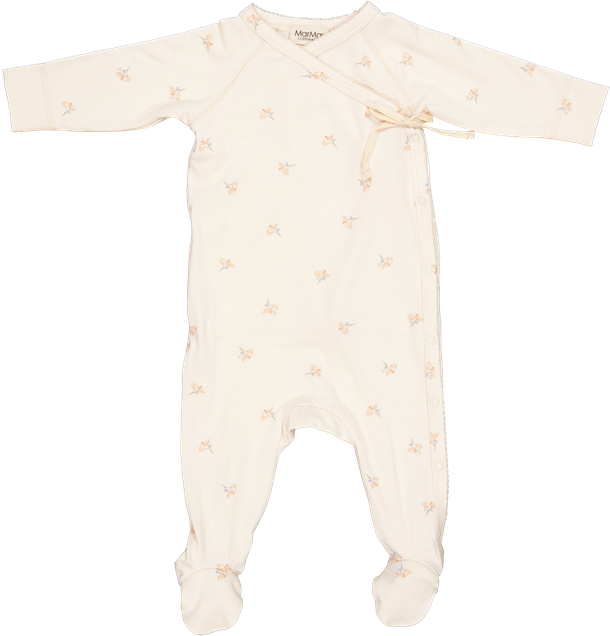 heldragt, newborn, romper, nyfødt, marmar, rubetta romber, heldragt med blomster print, heldragt til piger, marmar heldragt, Poppy, rosa farvet heldragt, rosa heldragt.