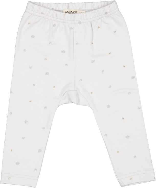 Marmar bukser, marmar leggings, paxi modal bukser, sea gems, bukser til piger, bukser til drenge, leggings til piger, leggings til drenge, bukser med muslinge print, grå bukser, bukser med print.