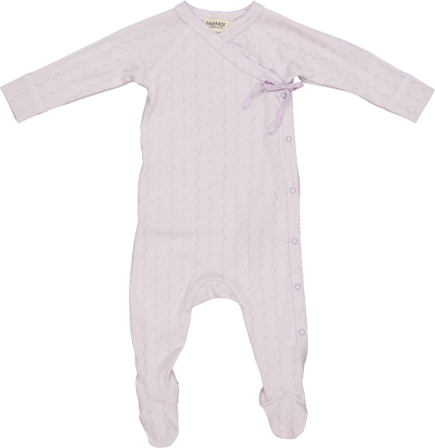 heldragt, newborn, romper, nyfødt, marmar, rubetta romber, heldragt med hulmønster, heldragt til piger, marmar heldragt, Violet Dust, lilla heldragt.