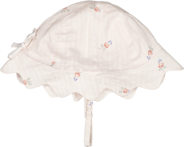 Marmar hat, marmar sommerhat, marmar alba babyhat, hat i lyserød, sommerhat i lyserød, sommerhat med blomsterprint, lyserød hat, rose peony, sommerhat til piger.