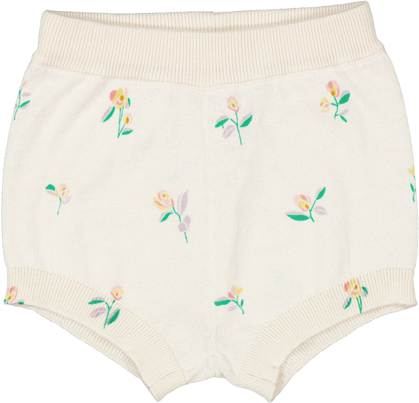 bloomers, pepa, marmar, bomuld, bloomers fra marmar, bloomers med blomster print, shorts fra Marmar, flowers, bloomers i creme hvid, strik bloomers, strik shorts.