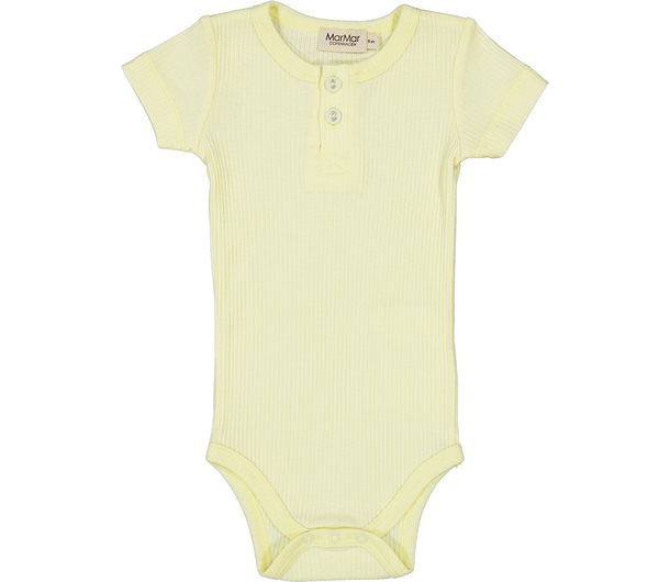 MarMar - Body SS Modal // Butter, MarMar Body SS, Modal, body, body med korte ærmer, korte ærmer, bodystocking, drengebody, modalbody, pigebody