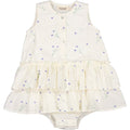 Marmar Rumba kjole, body kjole, kjole i cornflower, kjole med blomsterprint, hvid kjole, body til piger, cornflower, rumba.