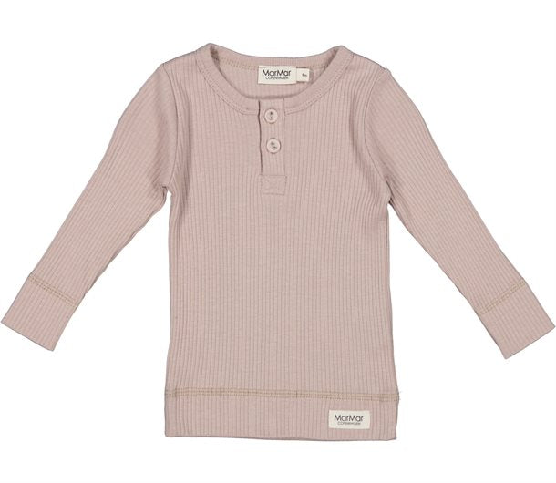 MarMar - Tee LS Modal // Water, t-shirt, bluse, langærmet, overdel, top, trøje, pastelfarve, lilla, t-shirt i grå, grå t-shirt