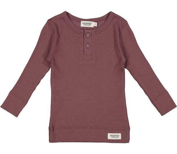 MarMar - Tee LS Modal // Water, t-shirt, bluse, langærmet, overdel, top, trøje, pastelfarve, lilla, t-shirt i grå, grå t-shirt