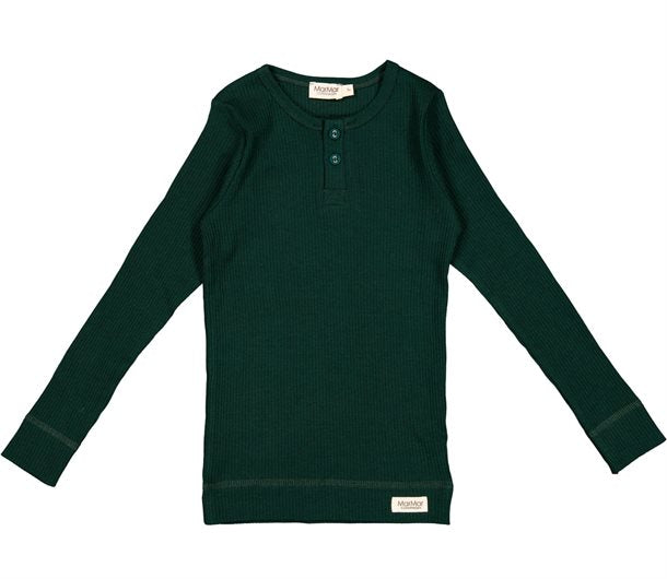 MarMar -  Tee LS T-shirt - Dark Leaf, t-shirt, bluse, langærmet, overdel, top, trøje, pastelfarve, lilla, t-shirt i grå, grå t-shirt