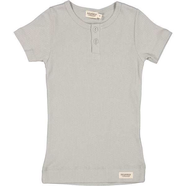MarMar Plain Tee SS, Modal, Golden201-100-26-0209, t-shirt, tee, bluse, modalbluse, drengebluse, drenget-shirt, pige t-shirt, Chalk