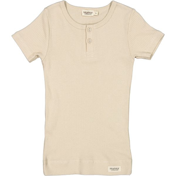 MarMar Plain Tee SS, Modal, Golden201-100-26-0209, t-shirt, tee, bluse, modalbluse, drengebluse, drenget-shirt, pige t-shirt, Grey Sand