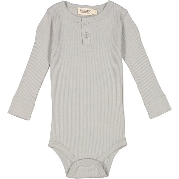 MarMar - Body LS  - Chalk, MarMar Body LS, Modal, body, body med lange ærmer, lange ærmer, bodystocking, drengebody, modalbody, pigebody