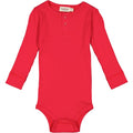 MarMar - Body LS  - Red Currant, MarMar Body LS, Modal, body, body med lange ærmer, lange ærmer, bodystocking, drengebody, modalbody, pigebody