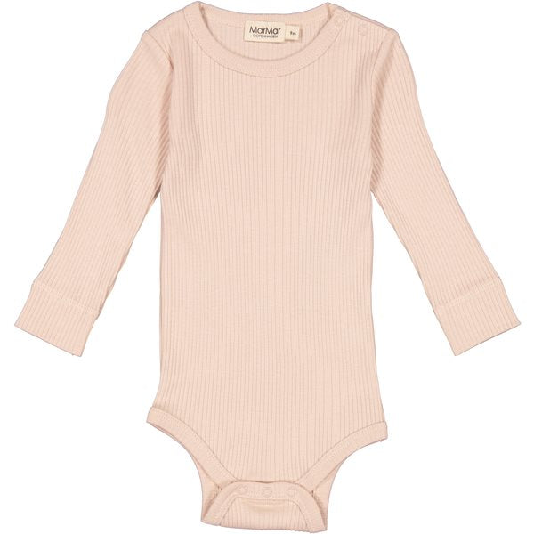MarMar - Plain Body LS - Rose Moon , MarMar Body LS, Modal, body, body med lange ærmer, lange ærmer, bodystocking, drengebody, modalbody, pigebody
