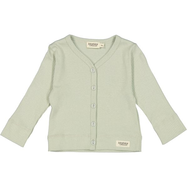 MarMar - Cardigan LS Modal // Water, t-shirt, bluse, langærmet, overdel, top, trøje, MarMar, MarMar - Cardigan - White Sage