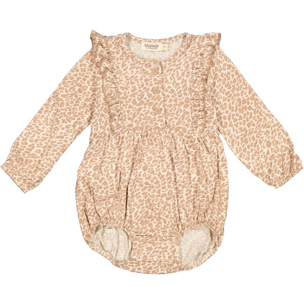 marmar, modal, body, langærmet body, leopard, leo, leoprint, MarMar - Leo Roma Frill LS - Cardamom Leo