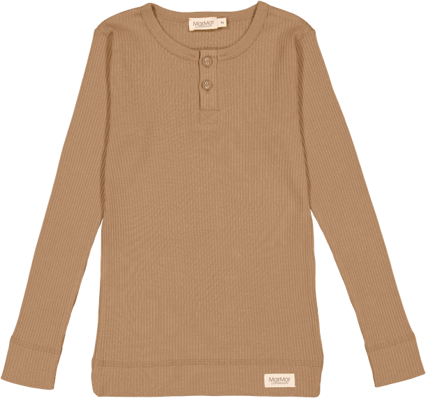 MarMar Plain Tee SS, Modal, t-shirt, tee, bluse, modalbluse, drengebluse, drenget-shirt, pige t-shirt,MarMar - Baby Sleeveless 2-pack - Grey Melange, MarMar - Tee LS Modal med knapper - Cumin