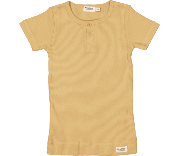 MarMar T-shirt SS Modal m knapper  - Dijon