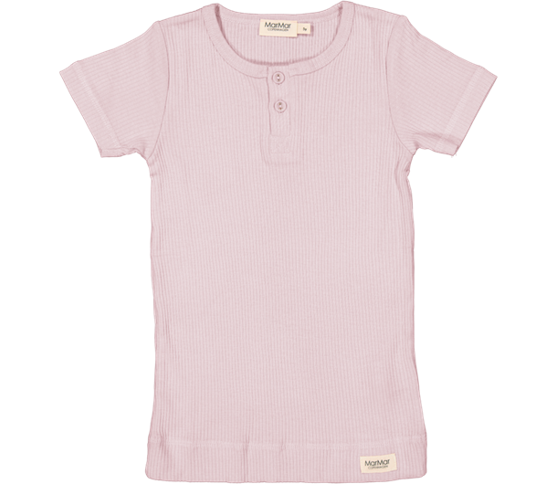 MarMar T-shirt SS Modal m knapper  -  Lilac Bloom