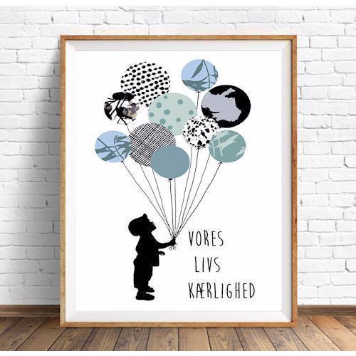 børne plakater, pige plakat, romantiske plakater, børne billeder