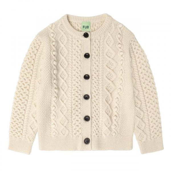 Fub - Aran Cardigan - ecru