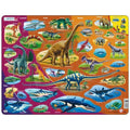 Larsens puslespil maxi // Dinosauer, 85 brikker, puzzle, puslespil, larsen puslespil, dino puslespil, puslespil med dinoer. dinosauere