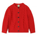 Fub - Aran Cardigan - signal red