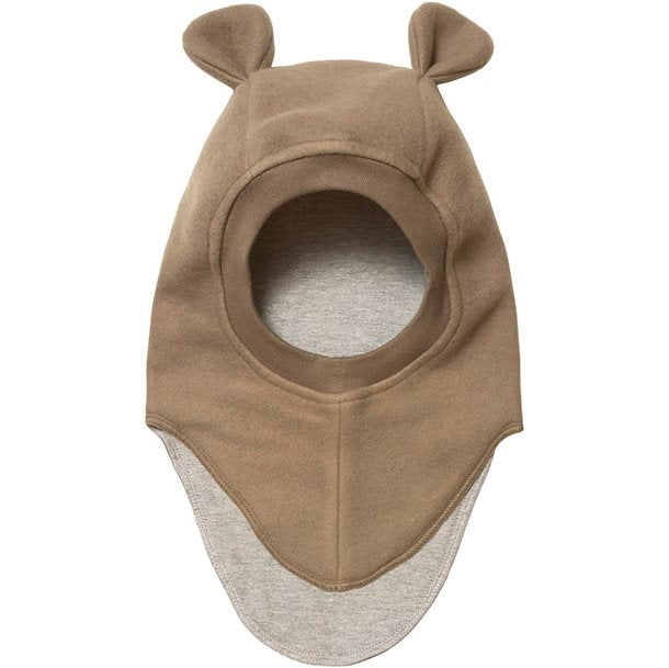 Huttelihut - TEDDY Elefanthue i uld fleece - Caramel, Huttelithut, elefanthue, hue med ører,  hue, Huttelihut hue, hue med bjørneører, uld fleece hue, Nougat