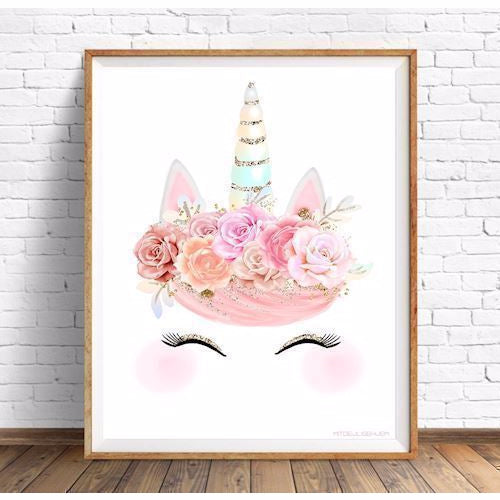 børne plakater, pige plakat, romantiske plakater, børne billeder, enhjørning plakat