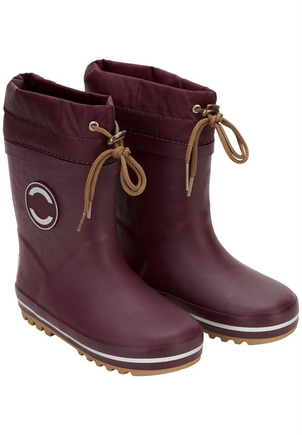 Mikk-Line Wellies Solid, Flint (Purple), pige gummi støvler, Mikkline gummi støvler, termostøvler, Mikk-Line - Vinter støvler- Decadent Chocolate