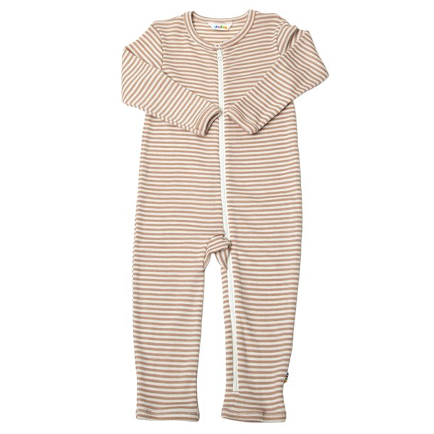 Joha - Jumpsuit i uld og silke med strib