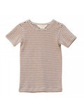 Serendipity - Stripe Tee Short - Acorn/Off White