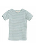 Serendipity - Stripe Tee Short - Lake/Off White