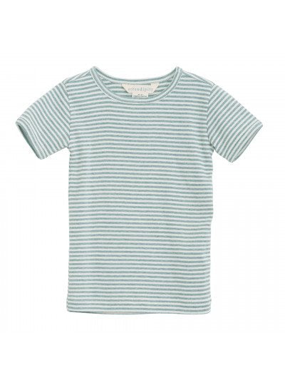 Serendipity - Stripe Tee Short - Lake/Off White