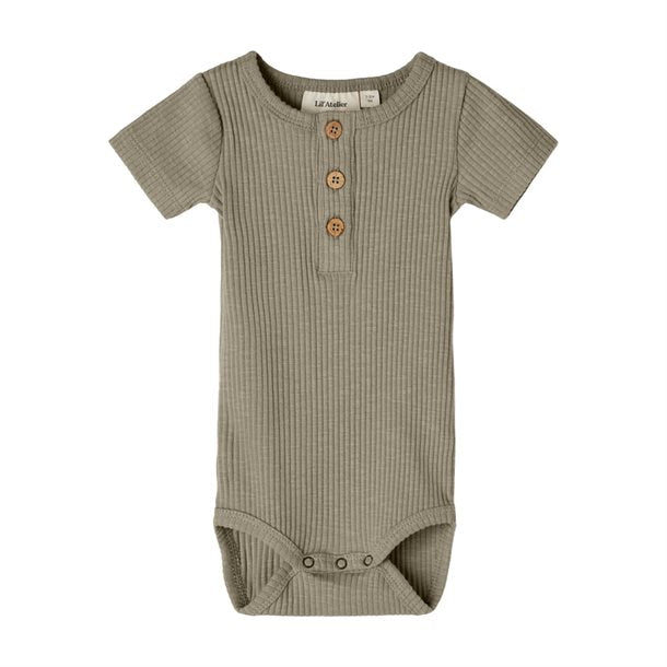 Lil Atelier Rajo LS Body // Bran, økologisk bomuld lil atelier body, body drenge, body pige, bodystocking