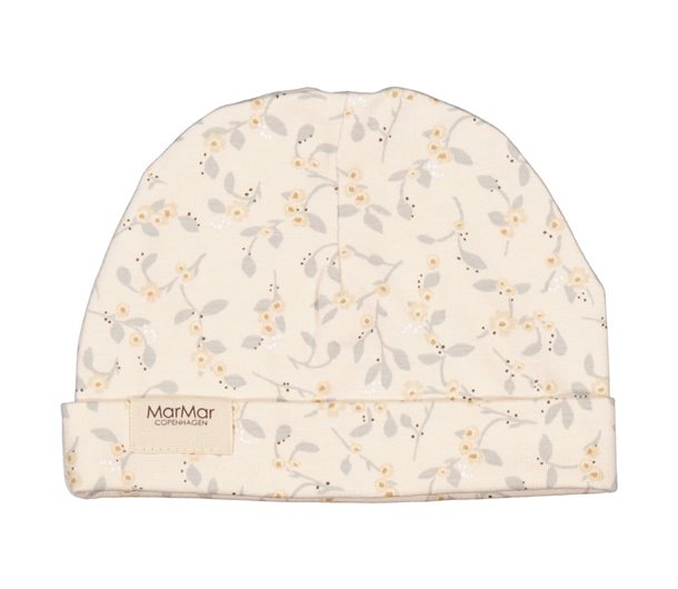 marmar hue, modal, babyhue, hue, babyhue, hue til baby, blød hue, hat, aiko hue, aiko hue fra Marmar, Hue i poppy, hue med blomsterprint, babyhue til piger, hue til piger, hue til nyfødt, rosa hue.