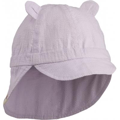 Liewood Buddy sun hat sea blue, sommerhat solhat, børne hat, babyhat, Liewood - Cosmo solhat med ører vendbar //Tuscany rose