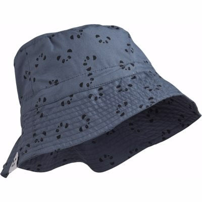 Liewood Eric sun hat sea blue, sommerhat solhat, børne hat, babyhat