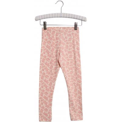 leggins wheat, misty rose leggins, leggins børn, leggins pige, leggins wheat soft peach rose, Wheat Jersey Leggings med eggshell flowers