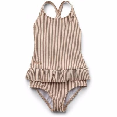 Liewood Sille Swim Jumpsuit Mustard/white feathers, badetøj, badedragt, bade, swim, swimsuit, pigebadetøj, lyserød, blå, lifesaver, drenge badetøj, dreng, Liewood Max Swim Jumpsuit Mustard/white