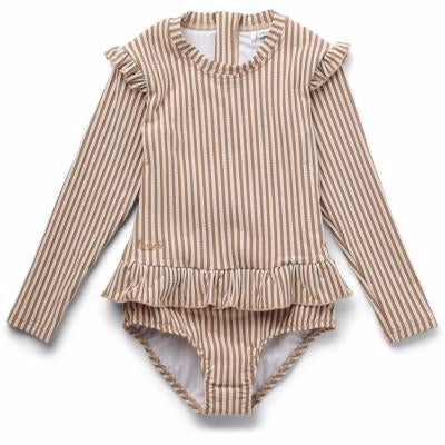 Liewood Sille Swim Jumpsuit Mustard/white feathers, badetøj, badedragt, bade, swim, swimsuit, pigebadetøj, lyserød, blå, lifesaver, drenge badetøj, dreng, Liewood Max Swim Jumpsuit Mustard/white