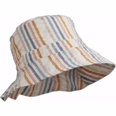 Liewood Eric sun hat sea blue, sommerhat solhat, børne hat, babyhat