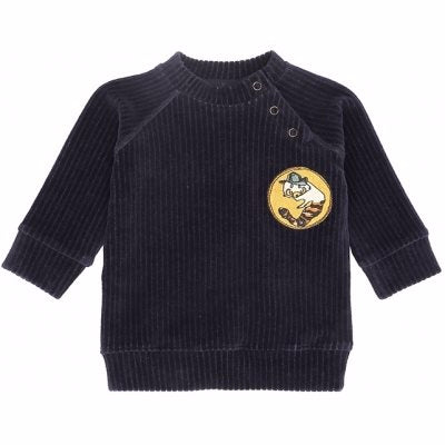 Soft Gallery - Alexi Sweatshirt // Carbon Badger Embroidery, sweat, sweatshirt, bluse, pullover, bluse