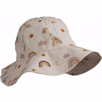 Liewood Amelia Sun hat Confetti terracotta, sommerhat solhat, børne hat, babyhat