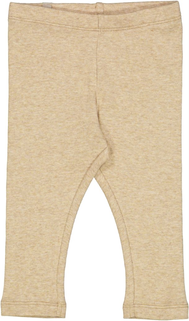 Wheat - Rib leggings // Dark oat melange, Wheat leggings, Leggings Beige, Leggings dreng, Leggings pige, Meleret leggings, Dark oat melange, Leggings beige