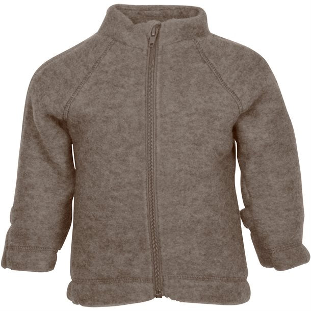 Mikk-Line uld jakke, babyjakke, jakke uld, merino uld, uld jakke, baby uldjakke, jakke, mikkline jakke, melange denver, grå, lysegrå, lysegrå uldjakke.