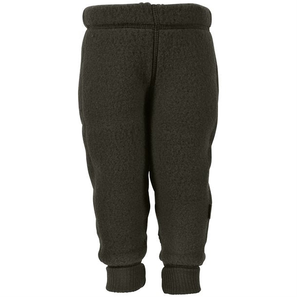 Mikk-Line uld bukser, babybukser, uld bukser, baby uldbukser, mikkline bukser, tarmac, grøn, mørkegrøn, grønne Mikk-Line bukser, dreng, drengebukser.
