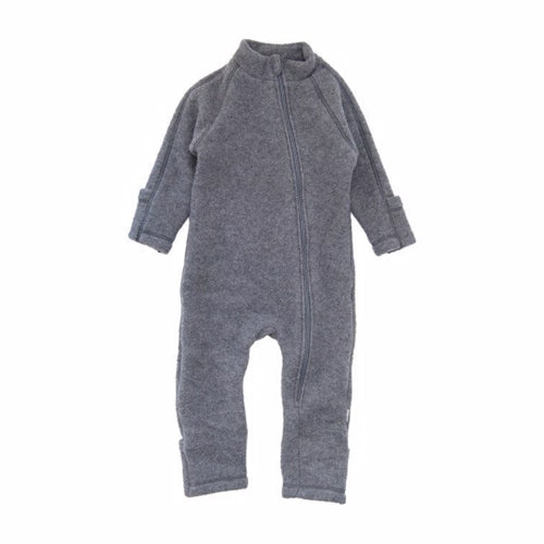 Mikk line baby heldragt, uldheldragt, Jumpsuit, baby suit , merino uld, Mikkline køredragt, køredragt, heldragt, Mikk-Line Uld Baby suit - Melange Grey