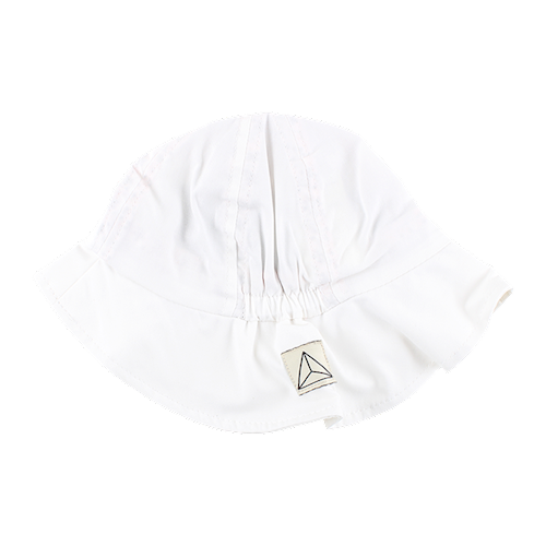 Bøllehat, SPF 50, babyhat, sommerhat, nordic label, 100% bomuldshat, Babyhat med SPF 50, White Skye