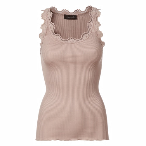 rosemunde, top, silke, bomuld, silketop, rosemundetop