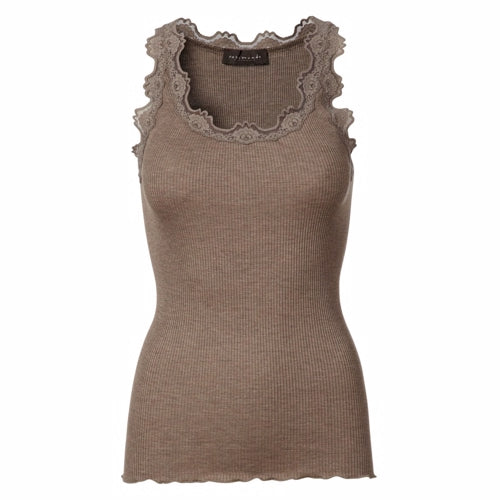 rosemunde, top, silke, bomuld, silketop, rosemundetop