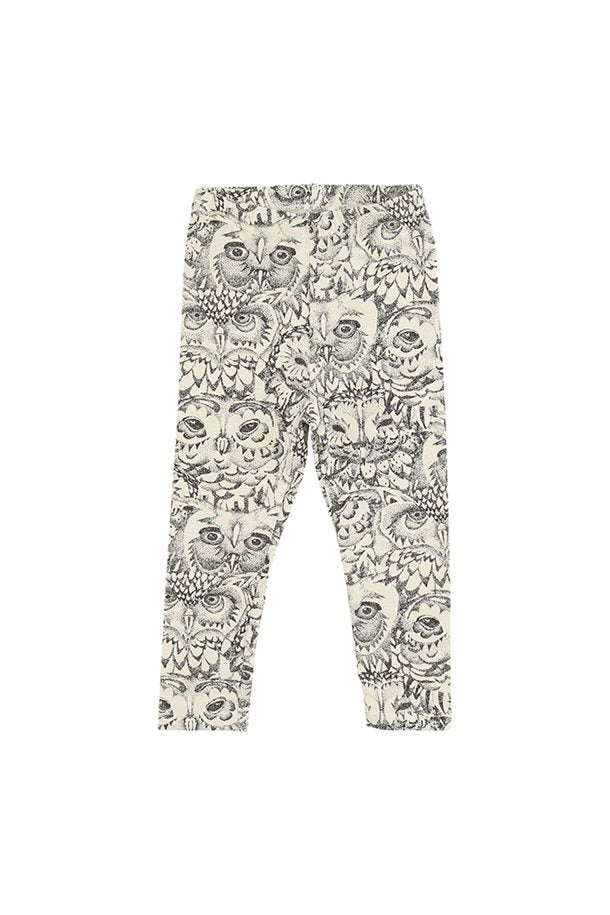 Soft Gallery - Baby Paula Leggings - NOOS - Cream, AOP Owl